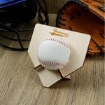 Porta trofeo personalizzato in legno con testo inciso per casa di baseball regalo significativo per allenatori e atleti