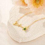Collana con nome personalizzato e pietra di nascita a cuore Regalo di San Valentino, compleanno, anniversario per le donne