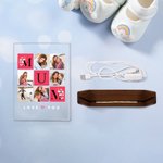 Personalisierte Liebe Sie Mom Acryl LED-Nachtlicht mit hölzernen Basis und Fotos Muttertag Thanksgiving Day Geburtstag Geschenk für Mama