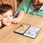 Tablero portátil personalizado de madera con 12 clavijas, 2 dados y nombre en caja de lata Juego de viaje para 2 jugadores Regalo de cumpleaños para los amantes del béisbol