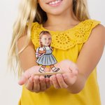Personalized School Uniform Character Face Photo Acrylic Plaque with  Wooden Base and Name Home Decor Birthday Children's Day Gift for Boys Girls