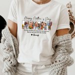 Personlig Happy Mother's Day 3-7 Photos Grandma T-skjorte Sweatshirt Hoodie med navn Morsdagsgave til mamma bestemor