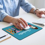 Personalized Cartoon Grade Teacher Non-slip Mouse Pad with Name Multicolor Computer Accessories Appreciation Back to School Gift for Teacher