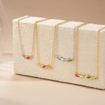 Personalisierte 2-7 Rechteckige Geburtssteine Zickzack-Halskette Zierlicher Schmuck Geburtstag Jahrestag Muttertag Geschenk für Frauen