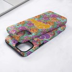 Personligt Bohemian Retro Floral Slim Phone Case för iPhone Samsung med namn Elektroniska tillbehör Födelsedag Mors dag Present för kvinnor