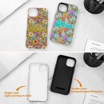 Personligt Bohemian Retro Floral Slim Phone Case för iPhone Samsung med namn Elektroniska tillbehör Födelsedag Mors dag Present för kvinnor