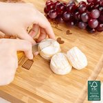 Personalisiertes Herz Floral Kitchenware FSC Bambus Charcuterie Schneidebrett mit Saft Rille Muttertag Hochzeit Housewarming Geschenk für Familie