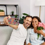 Personligt Bohemian Retro Floral Slim Phone Case för iPhone Samsung med namn Elektroniska tillbehör Födelsedag Mors dag Present för kvinnor
