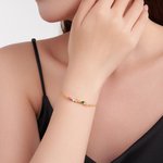 Personalisierte 2-7 rechteckige Geburtssteine Zickzack-Armband mit Zirkon zierlichen Schmuck Geburtstag Muttertag Geschenk für Frauen