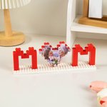 Personlig mamma jag älskar dig hjärtformad foto byggsten pussel heminredning mors dag födelsedagspresent för mamma mormor