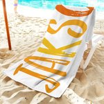 Personalised Multicolour Name Oversized Quick Dry Beach Towel Travel Essentials Summer Holiday Gift for Family Friends