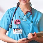 Personalised Stethoscope Cartoon Character Retractable Name ID Card Badge Reel with Title Birthday Appreciation Gift for Nurse Doctor Medical Staff