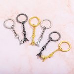 Personalised Set of 2 Pinky Promise Matching Keychains with Engraved Initials Birthday Valentine's Day Long Distance Gift for Couple Friend