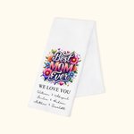Personlig absorberande bomull Best Mom Ever Flower Waffle kökshandduk med 1-6 namn Kökstillbehör Födelsedag Mors dag present till mormor mamma