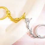 Personalised Set of 2 Pinky Promise Matching Keychains with Engraved Initials Birthday Valentine's Day Long Distance Gift for Couple Friend