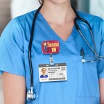 Personalised Stethoscope Cartoon Character Retractable Name ID Card Badge Reel with Title Birthday Appreciation Gift for Nurse Doctor Medical Staff