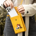 Spersonalizowana torba skórzana na ramię z imieniem i nazwiskiem Dziewczyna i jej psy 3D Kreskówkowy projekt Portfel podróżny Akcesoria Prezent urodzinowy dla miłośników zwierząt domowych