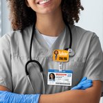 Personalised Stethoscope Cartoon Character Retractable Name ID Card Badge Reel with Title Birthday Appreciation Gift for Nurse Doctor Medical Staff