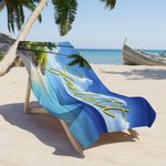 Personalized Tropical Beach Palm Tree Oversized Beach Towel with Name  Super Absorbent Summer Vacation  Travel Essential Gift for Women Men 3