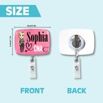 Personalised Stethoscope Cartoon Character Retractable Name ID Card Badge Reel with Title Birthday Appreciation Gift for Nurse Doctor Medical Staff
