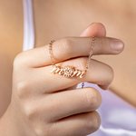 Personalizzato mamma nascita fiore ciondolo collana gioielli Dainty Compleanno Anniversario Festa della mamma regalo per le donne