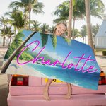 Personalized Tropical Beach Palm Tree Oversized Beach Towel with Name  Super Absorbent Summer Vacation  Travel Essential Gift for Women Men 1