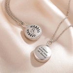 Collier avec Initiale et Photo Personnalisées Bijoux de Souvenir Cadeau d'Anniversaire Fête pour Femme