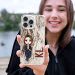 Gepersonaliseerd imitatie dier bont ontwerp cartoon karakter TPU telefoon geval voor iPhone met schaduw monogram verjaardag verjaardagscadeau voor vrouwen mannen