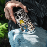 Gepersonaliseerd imitatie dier bont ontwerp cartoon karakter TPU telefoon geval voor iPhone met schaduw monogram verjaardag verjaardagscadeau voor vrouwen mannen