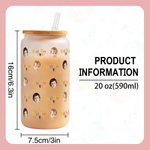 Taza de cristal con tapa y pajita personalizada 1-5 con foto de la mejor madre del mundo Regalo del Día de la Madre para la abuela mamá