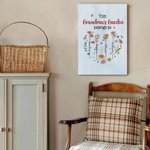 Personalisierte Herz Geburt Blume Garten Familie Poster rahmenlose gerahmte Malerei mit 1-12 Namen Home Decor Geburtstag Muttertag Geschenk für Mama Oma