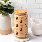 Taza de cristal con tapa y pajita personalizada 1-5 con foto de la mejor madre del mundo Regalo del Día de la Madre para la abuela mamá