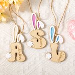 Personalisierte Hasenohren und Schwanz niedlichen anfänglichen hölzernen Osterkorb Tag mit Namen Geburtstag Ostern Party Kindertag Geschenk für Kinder