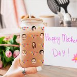Taza de cristal con tapa y pajita personalizada 1-5 con foto de la mejor madre del mundo Regalo del Día de la Madre para la abuela mamá