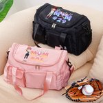 Personalisierte Cartoon Baseball Mom Ice Cream Dripping Weekend Bag mit Schultergurt Geburtstag Muttertag Geschenk für Frauen Baseball-Liebhaber