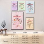 Personalisierte Herz Geburt Blume Garten Familie Poster rahmenlose gerahmte Malerei mit 1-12 Namen Home Decor Geburtstag Muttertag Geschenk für Mama Oma