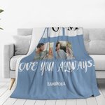 Mamá personalizada 1-6 fotos Suave manta con nombre y texto Multicolor Decoración del hogar Día de la Madre Cumpleaños Regalo para mamá