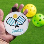 Personalized Multicolor Embroidery Pickleball Tag Keychain with Name Bag Accessories Birthday Team Gift for Pickleball Players Lovers