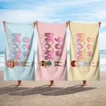 Toalla de playa personalizada de microfibra de secado rápido para mamá que gotea helado Regalo de cumpleaños esencial para viajes de vacaciones para los amantes del béisbol