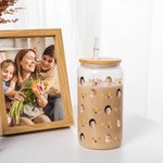 Taza de cristal con tapa y pajita personalizada 1-5 con foto de la mejor madre del mundo Regalo del Día de la Madre para la abuela mamá
