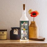 Personalisierte Filmrolle 4 Fotos Rotweinflasche Nachtlicht Atmosphäre Heimdekoration Muttertag Geburtstag Geschenk für Mama Oma