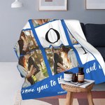 Mamá personalizada 1-6 fotos Suave manta con nombre y texto Multicolor Decoración del hogar Día de la Madre Cumpleaños Regalo para mamá