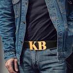 Set di fibbie da cintura personalizzate con iniziali monogramma Accessori minimalisti Festa del papà San Valentino Regalo di compleanno per uomini in pensione
