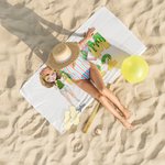Toalla de playa personalizada de microfibra de secado rápido para mamá que gotea helado Regalo de cumpleaños esencial para viajes de vacaciones para los amantes del béisbol
