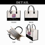 Personalized Best Mom Ever Floral Large Capacity Canvas Tote Bag with 1-6 Names Birthday Mother's Day Gift for Mom Grandma