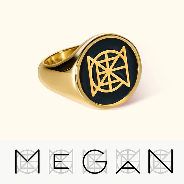 Personalised Unisex Monogram Name Logo Signet Ring Dainty Jewellery Birthday Graduation Anniversary Gift for Men Women