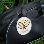 Personalized Multicolor Embroidery Pickleball Tag Keychain with Name Bag Accessories Birthday Team Gift for Pickleball Players Lovers