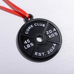 Personalized Multicolor 3D Printed Barbell Weight Plate Christmas Tree Ornament with Text Birthday Christmas Gift for Weightlifting Fitness Lovers