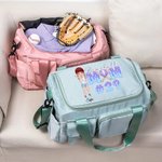 Personalisierte Cartoon Baseball Mom Ice Cream Dripping Weekend Bag mit Schultergurt Geburtstag Muttertag Geschenk für Frauen Baseball-Liebhaber