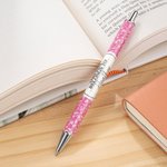 Personalized Coloured Marble Composition Book Design Retractable Ballpoint Pen with Name Set of 2 Back to School Appreciation Gift for Teacher Student